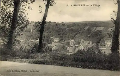 Ak Veulettes sur Mer Seine Maritime, Gesamtansicht