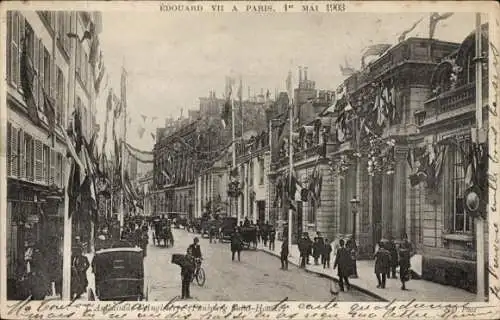 Ak Besuch von Eduard VII. in Paris 1903