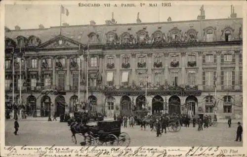 Ak Besuch König Eduard VII., Seine Majestät besucht das Justizministerium