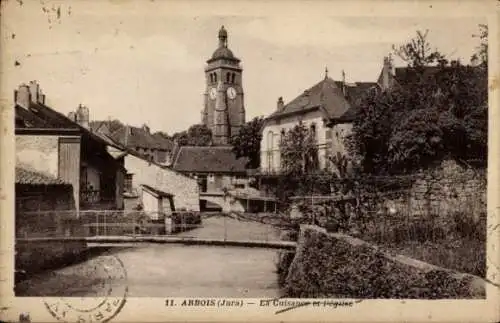 Ak Les Planches près Arbois Jura, Cuisance, Eglise