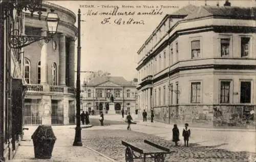 Ak Sedan Ardennes, Theater, Rathaus, Gericht