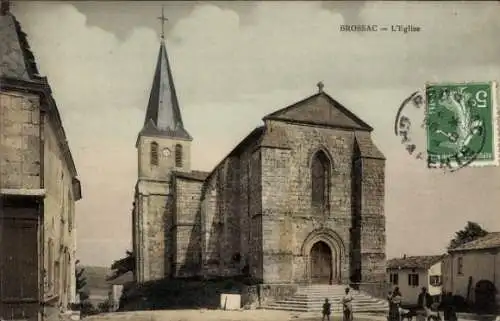 Ak Brossac Charente, Kirche