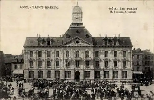 Ak Saint Brieuc Côtes d’Armor, Das neue Hotel des Postes