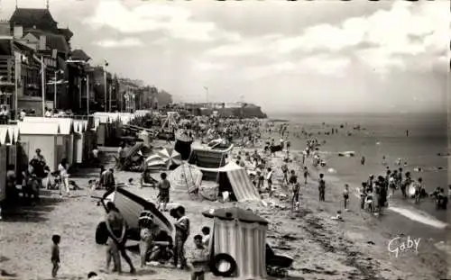 Ak Saint Aubin sur Mer Calvados, Strand