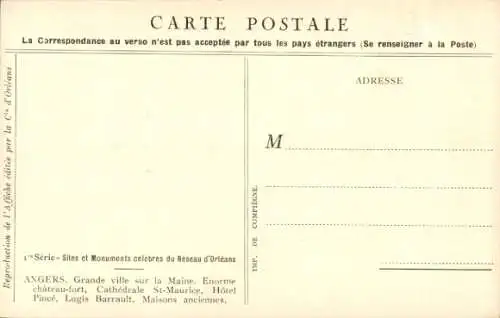 Künstler Ak Duval, C., Angers Maine et Loire, Automobile Circuits, Großstadt am Maine