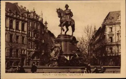 Ak Köln am Rhein, Denkmal Wilhelm I