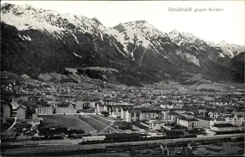 Ak Innsbruck in Tirol, Gesamtansicht gegen Norden