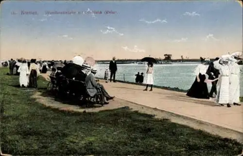 Ak Hansestadt Bremen, Strandpromenade am Osterdeich, Weser