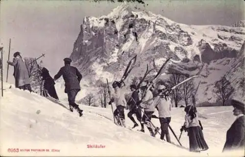 Ak Wintersport, Skiläufer, Berge, Schnee