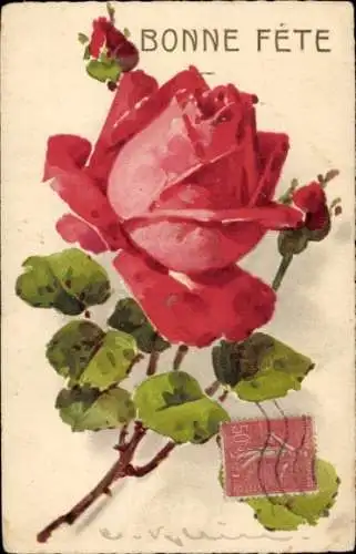 Künstler Ak Klein, Catharina, rote Rose