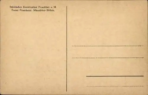 Künstler Ak Franchoys, P., Männliches Bildnis