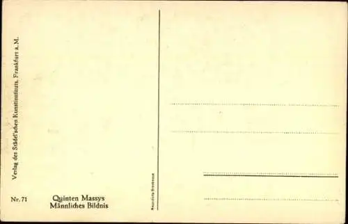 Künstler Ak Massys, Q., Männliches Bildnis