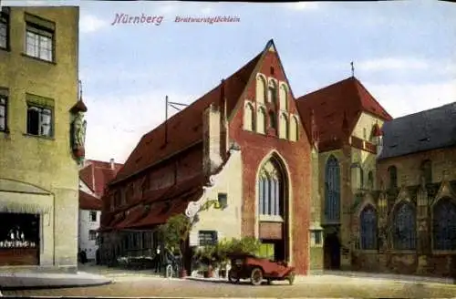 Ak Nürnberg in Mittelfranken Bayern, Bratwurstglöcklein