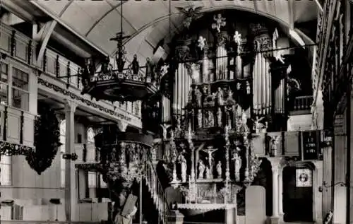 Ak Clausthal Zellerfeld im Oberharz, Marktkirche, Innenansicht