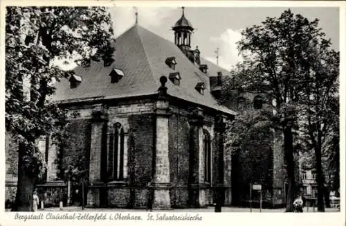 Ak Clausthal Zellerfeld im Oberharz, St. Salvatoriskirche