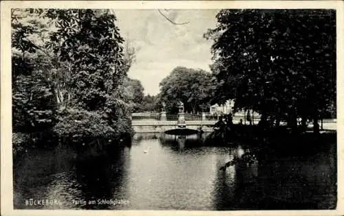 Ak Bückeburg im Kreis Schaumburg, Schlossgraben