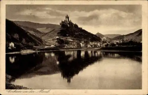 Ak Cochem an der Mosel, Panorama, Burg