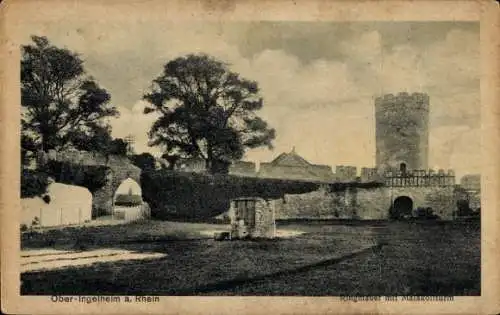 Ak Ingelheim am Rhein, Ringmauer mit Malakoffturm