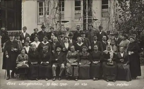 Foto Ak Bad Mergentheim in Tauberfranken, Gruppenbild 18. Sept. 1920