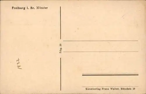 Ak Freiburg im Breisgau, Münster
