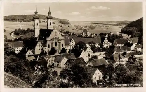 Ak Zwiefalten in Württemberg, Teilansicht, Kirche