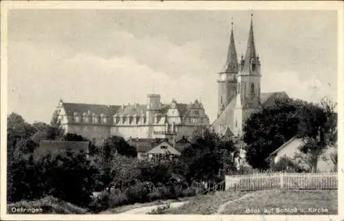 Ak Oehringen Öhringen im Hohenlohekreis Württemberg, Schloss, Kirche