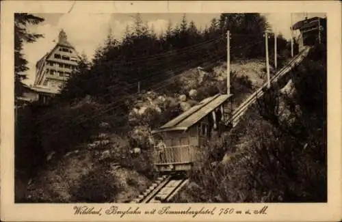 Ak Bad Wildbad im Schwarzwald, Bergbahn, Sommerberghotel