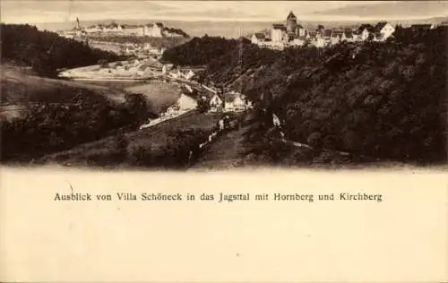 Ak Hornberg Kirchberg an der Jagst, Kirchberg, Blick von der Villa Schöneck