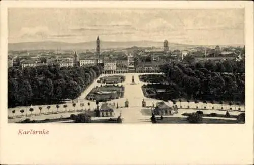 Ak Karlsruhe in Baden, Panorama