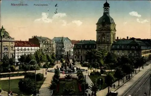 Ak Mannheim in Baden, Paradeplatz