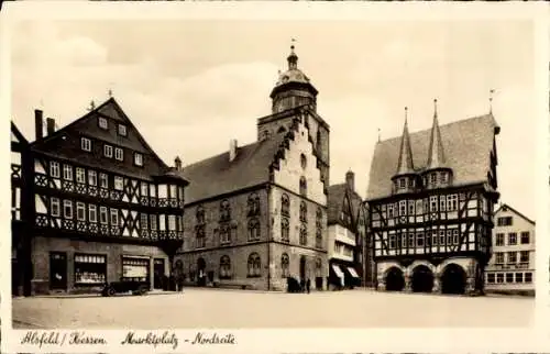 Ak Alsfeld in Hessen, Marktplatz, Nordseite