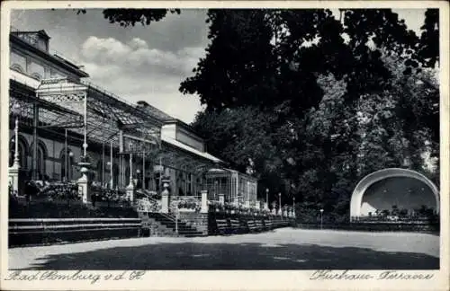 Ak Bad Homburg vor der Höhe Hessen, Kurhaus-Terrasse