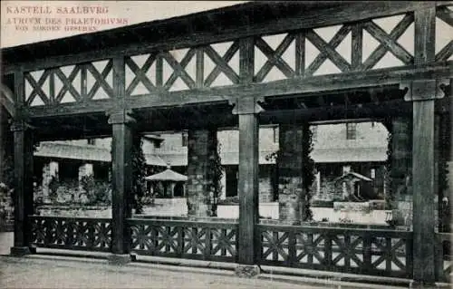 Ak Bad Homburg vor der Höhe Hessen, Römerkastell Kastell Saalburg, Atrium des Praetoriums von Norden