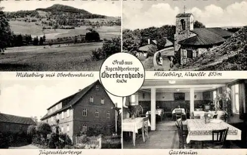 Ak Oberbernhards Hilders in der Rhön, Milseburg, Kapelle, Jugendherberge, Gastraum