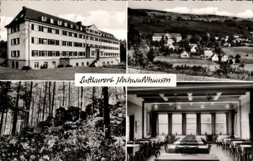 Ak Hochwaldhausen Ilbeshausen Grebenhain Hessen, Panorama, Gasthaus Dietz, Innenraum