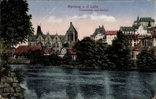 Ak Marburg an der Lahn, Universität, Schloss