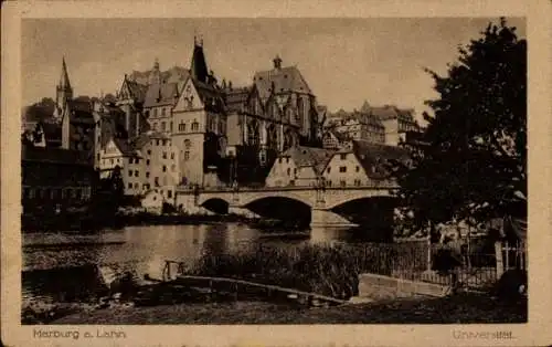 Ak Marburg an der Lahn, Universität, Brücke