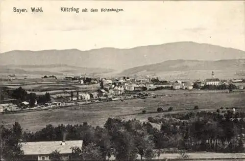 Ak Bad Kötzting im Bayerischen Wald, Panorama, Hohenbogen