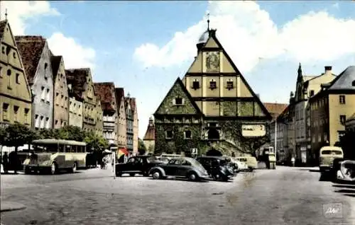 Ak Weiden in der Oberpfalz, Stadtplatz, Rathaus, Bus