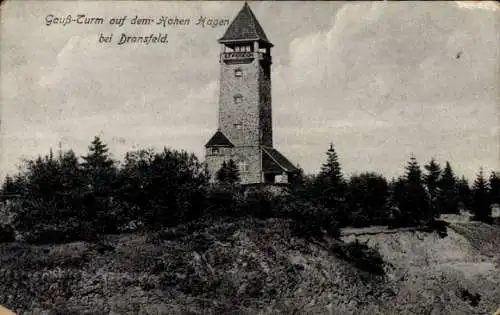 Ak Dransfeld, Hoher Hagen, Gauß-Turm