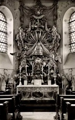 Ak Sankt Märgen im Schwarzwald, Pfarr- und Wallfahrtskirche, Gnadenkapelle