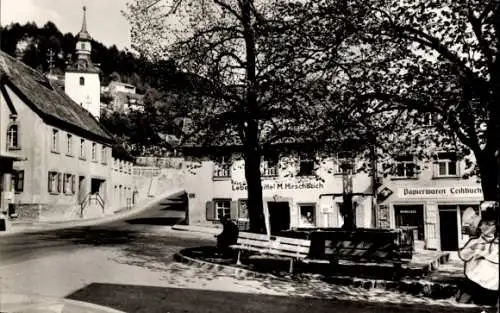 Ak Muggendorf Wiesenttal Fränkische Schweiz, Marktplatz, Geschäfte