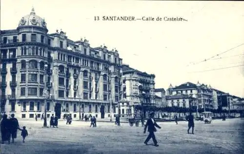 Ak Santander Kantabrien Spanien, Calle de Castelar