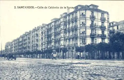 Ak Santander Kantabrien Spanien, Calle de Caldéron de la Barca