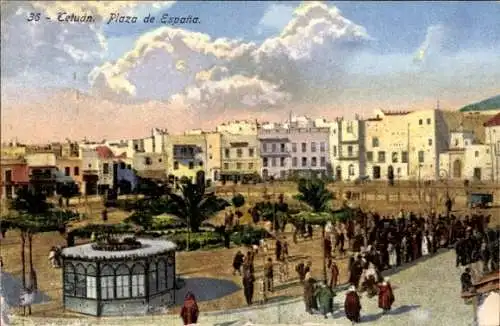 Ak Tetouan Tetouan Marokko, Plaza de Espana