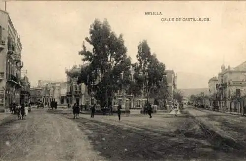 Ak Melilla Spanien, Calle de Castillejos