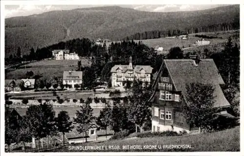 Ak Spindleruv Mlýn Spindlermühle Riesengebirgsregion Hradec Králové, Hotel Krone, Friedrichstal