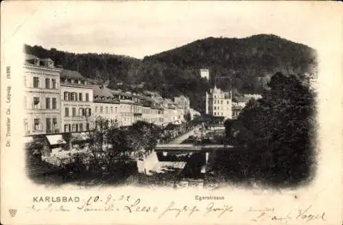 Ak Karlovy Vary Karlsbad Stadt, Egerstraße