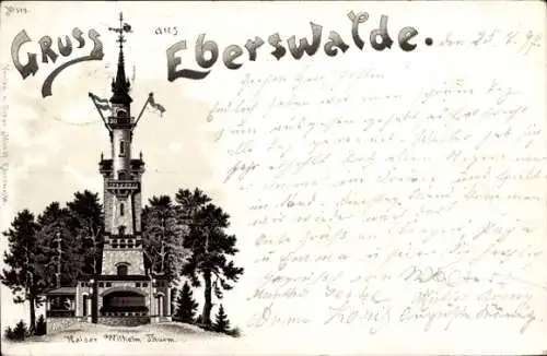 Litho Eberswalde im Kreis Barnim, Kaiser-Wilhelm-Turm