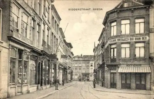 Ak Breda Nordbrabant Niederlande, Ridderstraat, Koffiehuis